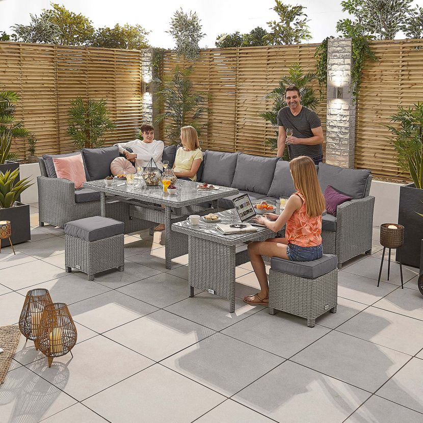 Ciara left hand casual dining corner sofa set with rising table store