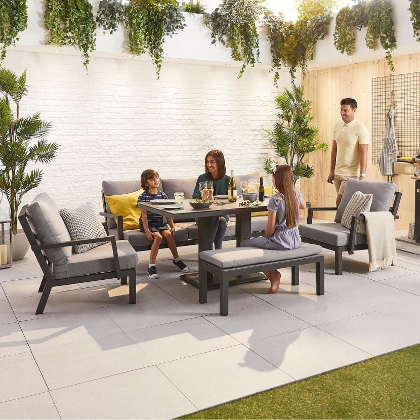 Garden sofa set rising table outlet
