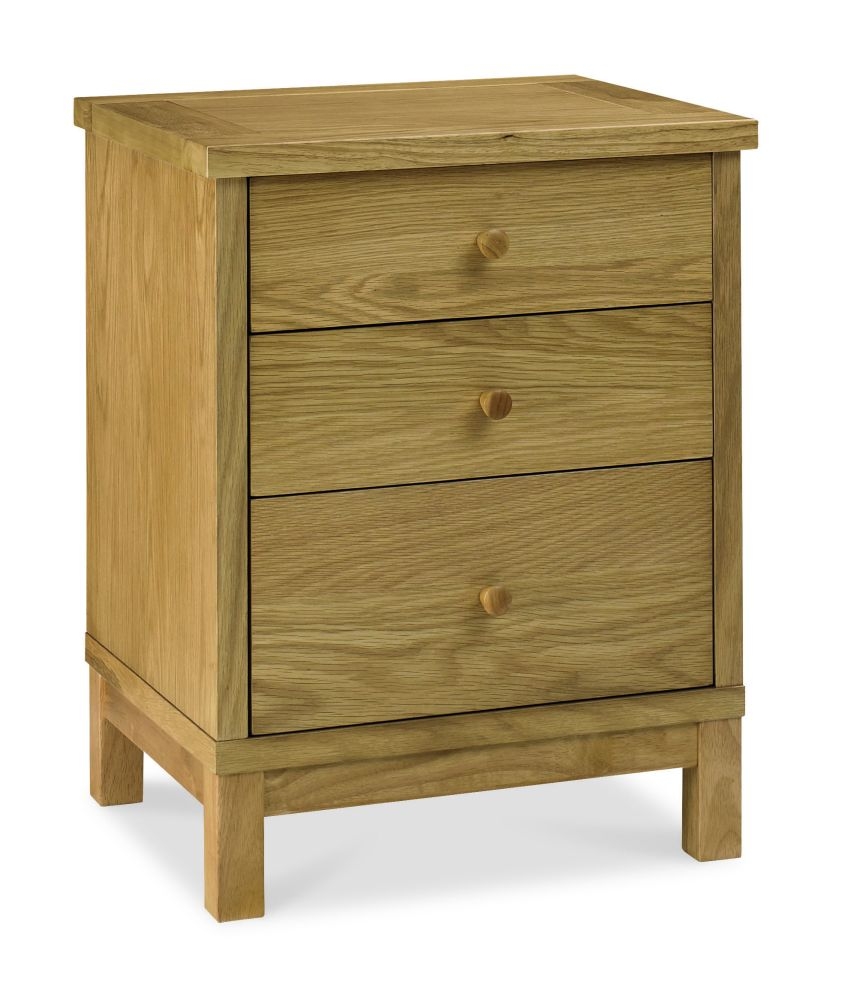 BENTLEY DESIGNS ATLANTA OAK 3 DRAWER NIGHTSTAND