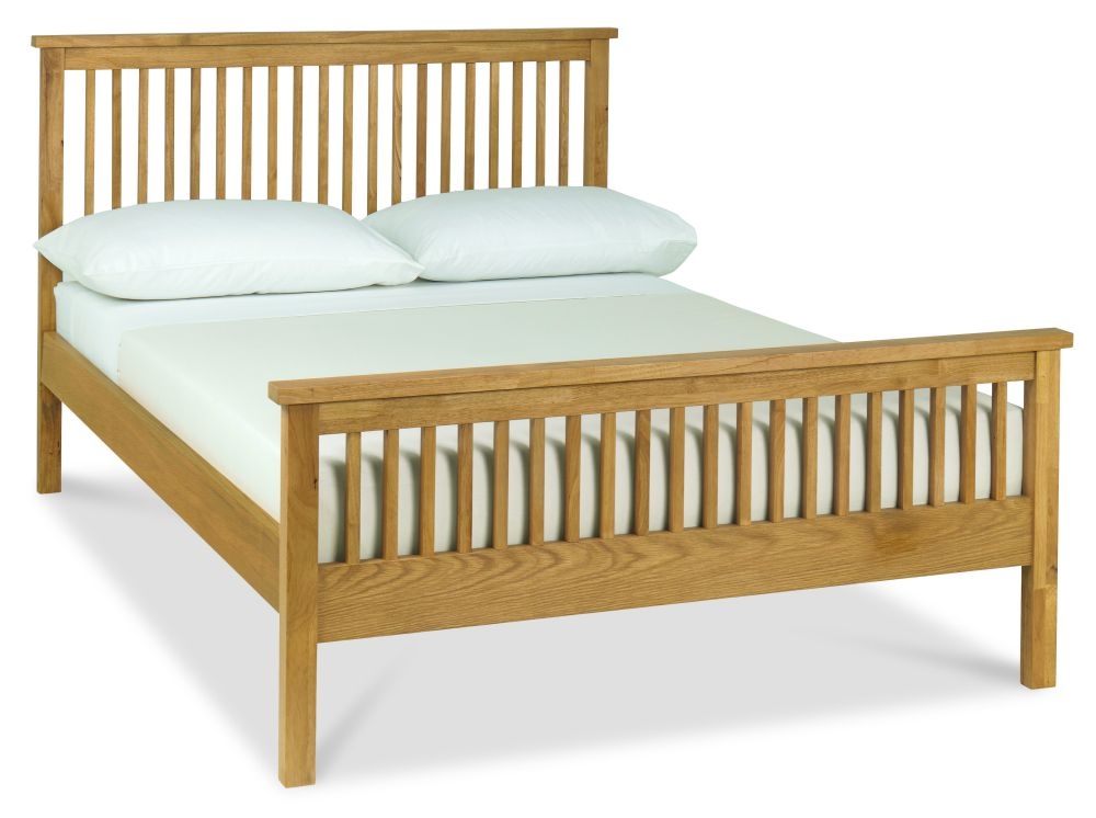 BENTLEY DESIGNS ATLANTA OAK 150CM HIGH FOOTEND BEDSTEAD