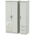 Camden High Gloss 3 Door 2 Drawer Wardrobe