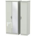 Camden High Gloss 3 Door Mirror Wardrobe