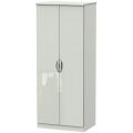 Camden High Gloss Tall  2 Door Plain Wardrobe