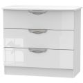 Camden High Gloss White 3 Drawer Chest