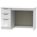 Camden High Gloss White 3 Drawer Desk