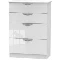 Camden High Gloss White 4 Drawer Deep Chest