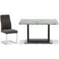Donatella Grey Marble 120cm Dining Table & 4 Chairs