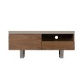 Pella Concrete Effect & Walnut Tv Unit