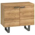 Wentwood Industrial Oak 2 Door Small Sideboard