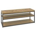 Indus Rustic Oak Open Entertainment Unit