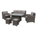 Madrid 3 Seater Lounge Conversation Set Adjustable Table