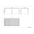 Saturn 6m x 3m Square Aluminium Pergola Extra Height Beams