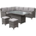 Madrid Large Modular Corner Dining Adjustable Table Set