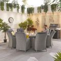 Thalia 8 Seat Dining Set - 1.8m Round Firepit Table