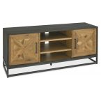 Indus Rustic Oak & Peppercorn Entertainment Unit