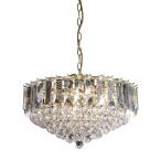 E3 3 Light Ceiling Light Brass Acrylic