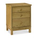 BENTLEY DESIGNS ATLANTA OAK 3 DRAWER NIGHTSTAND