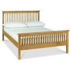 BENTLEY DESIGNS ATLANTA OAK 135CM HIGH FOOTEND BEDSTEAD