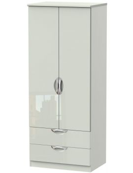 Camden High Gloss 2 Door 2 Drawer Wardrobe