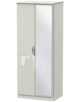 Camden High Gloss 2 Door Mirror Wardrobe