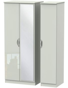 Camden High Gloss 3 Door Mirror Wardrobe