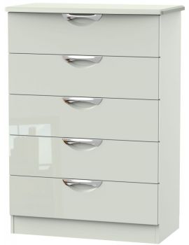 Camden High Gloss Kaschmir 5 Drawer Chest