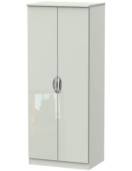 Camden High Gloss Tall  2 Door Plain Wardrobe