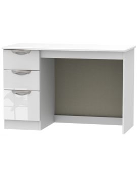 Camden High Gloss White 3 Drawer Desk