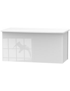 Camden High Gloss White Blanket Box