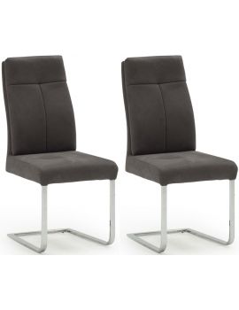 Donatella Grey Dining Chair (Pair)