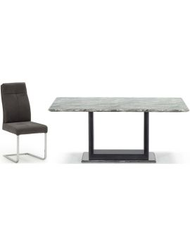 Donatella Grey Marble 180cm Dining Table & 6 Chairs