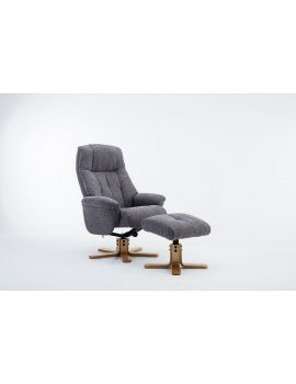 Emirates Swivel Chair & Stool Lisbon Grey