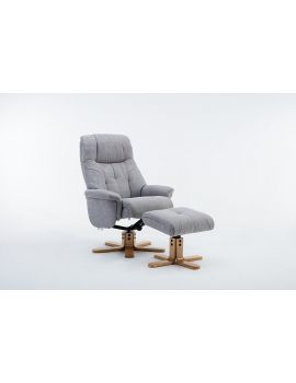 Emirates Swivel Chair & Stool Lisbon Silver