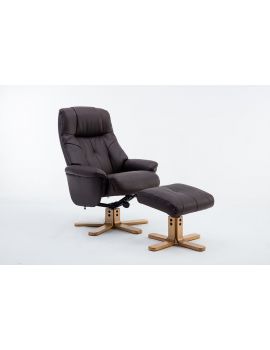 Emirates Swivel Chair & Stool Plush Brown