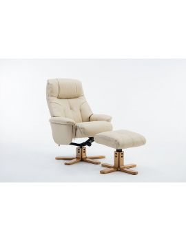 Emirates Swivel Chair & Stool Plush Cream