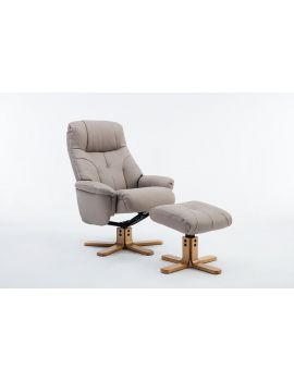 Emirates Swivel Chair & Stool Plush Pebble