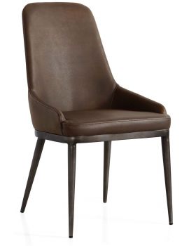 Industrial Dining Chair Retro Contour Vintage PU