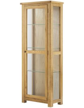 Portland Oak Glazed Display Cabinet