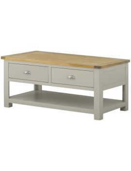 Portland Stone Coffee Table With Drawers