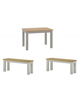 Portland Stone Dining Table & 2 Benches