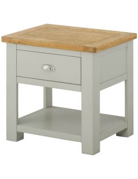 Portland Stone Lamp Table With Drawer