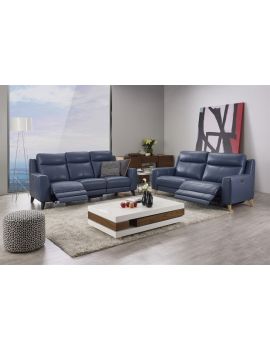 Boston Leather 3 Seater Power Recliner Sofa