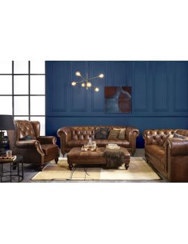 Buckingham Leather Chesterfield 2 Seater Sofa