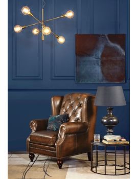 Buckingham Leather Chesterfield Wing Chair