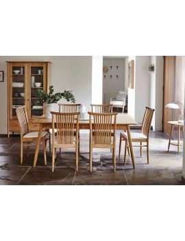 Ercol Teramo Medium Extending Dining Table & 6 Chairs Set