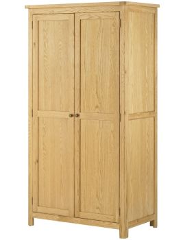 Portland Oak 2 Door Wardrobe