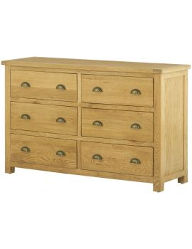 Portland Oak 6 Drawer Chest