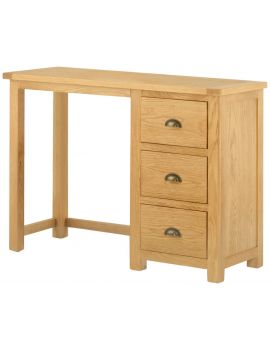 Portland Oak Single Ped Dressing Table