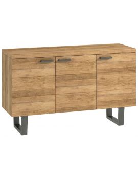 Wentwood Industrial Oak 3 Door Large Sideboard