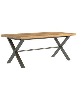 Wentwood Industrial Oak Large Dining Table